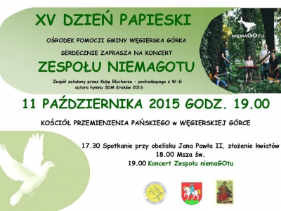 Koncert zespołu niemaGOtu - XV Dzień Papieski w Węgierskiej Górce - zdjęcie1