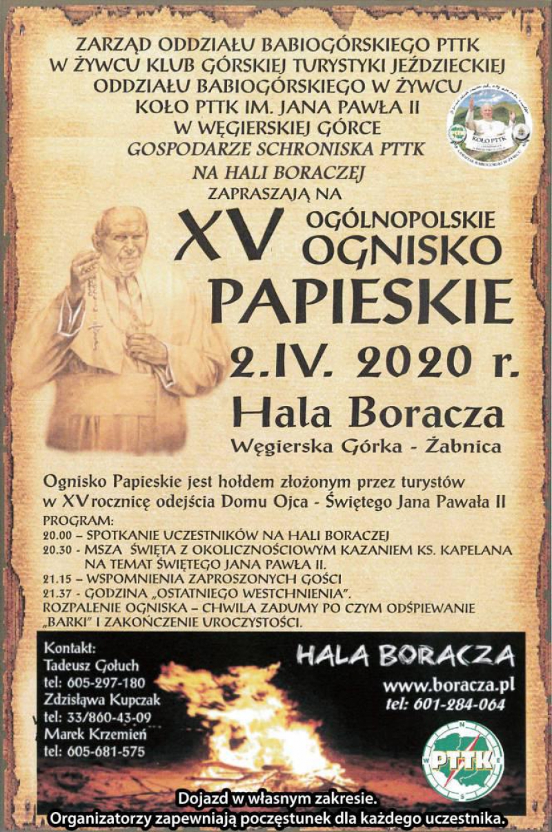 XV Ogólnopolskie Ognisko Papieskie na Hali Boraczej